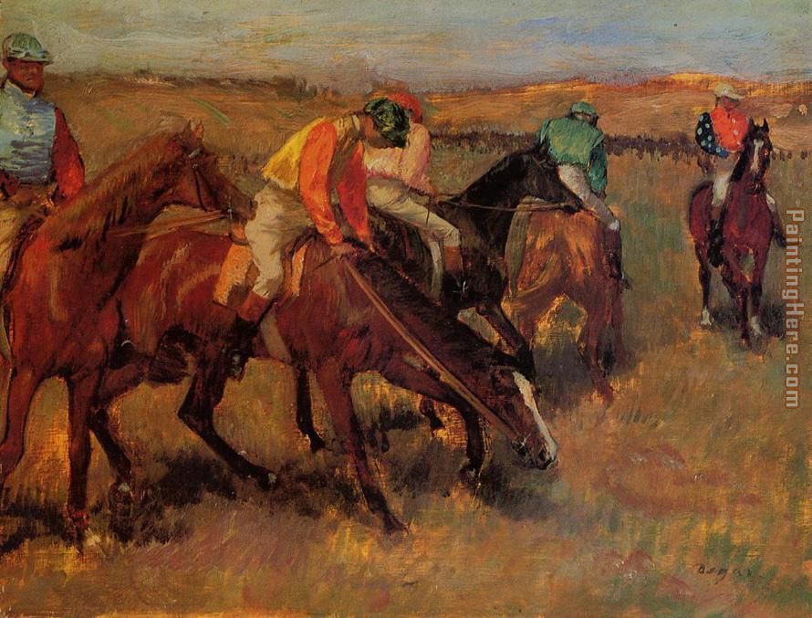 Before the Race painting - Edgar Degas Before the Race art painting